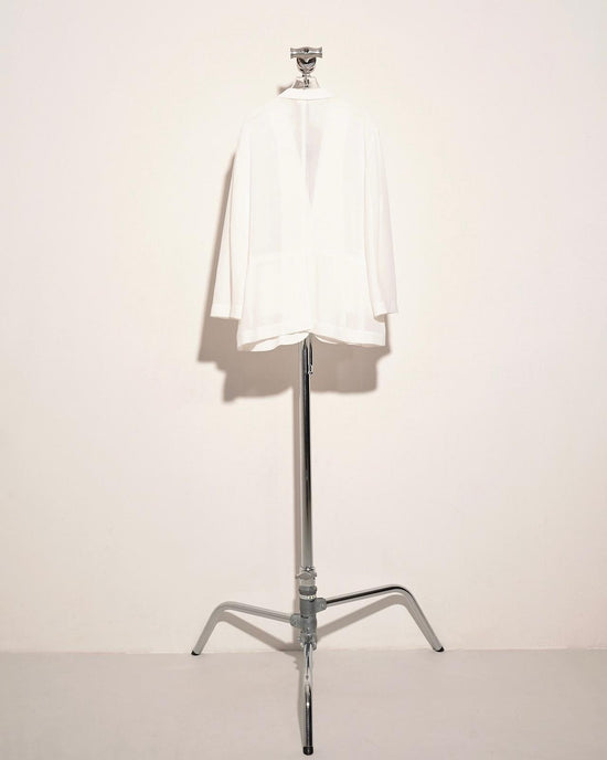 aalis DELLA oversized blazer (White chiffon)