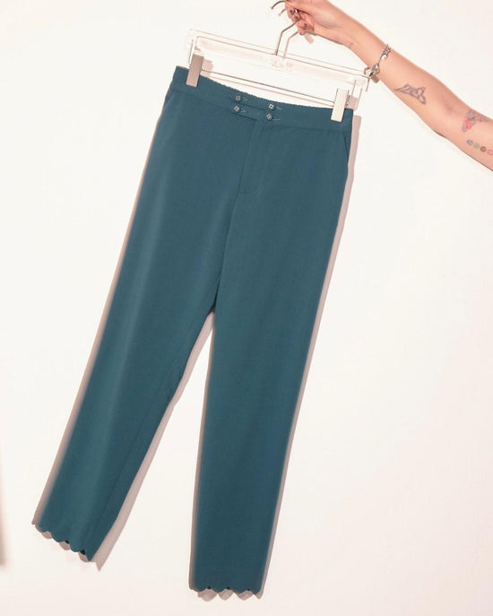 aalis KARA scallop edge pants (Dark green)