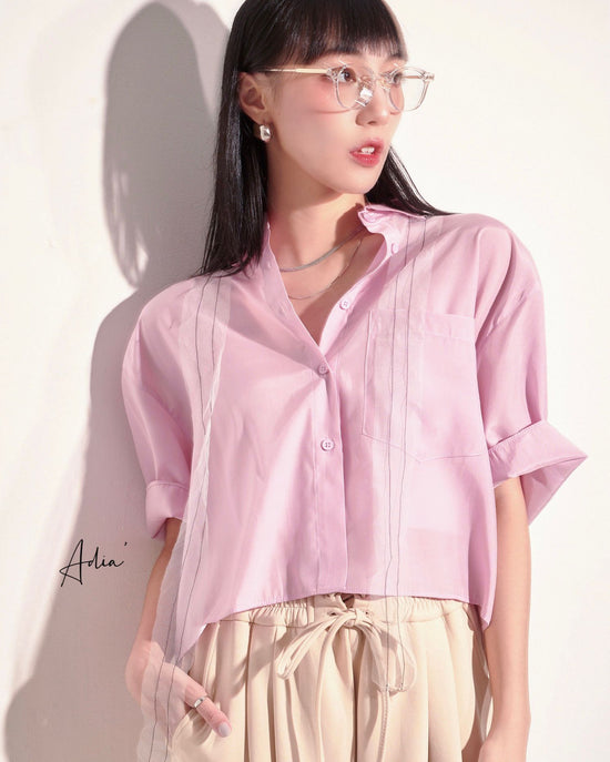 aalis ADIA shiny comfort s/s shirt (Pink)