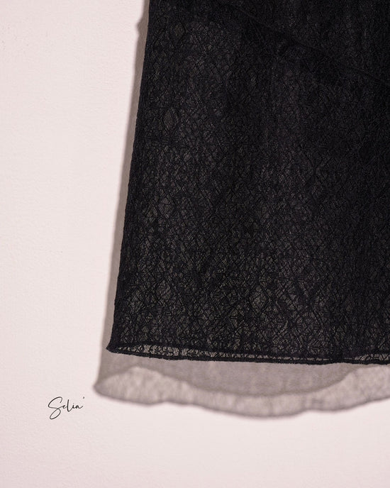 aalis SELIA lace straight skirt (Black)