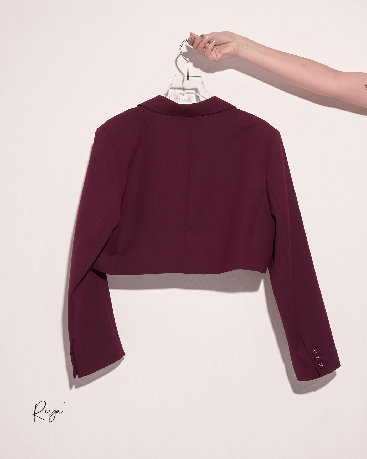 aalis RIYA super cropped blazer (Burgundy)