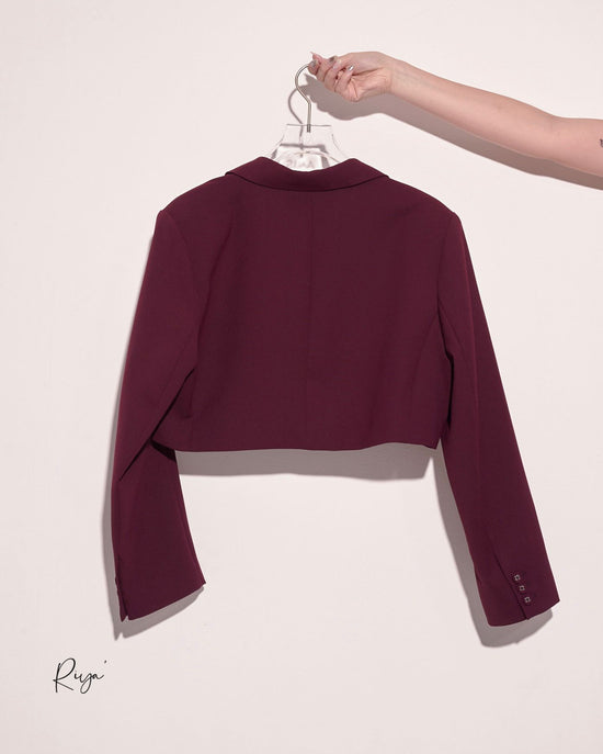 aalis RIYA super cropped blazer (Burgundy)