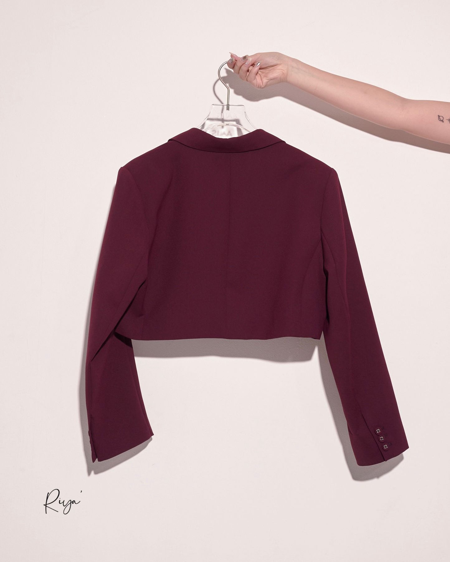 aalis RIYA super cropped blazer (Burgundy)