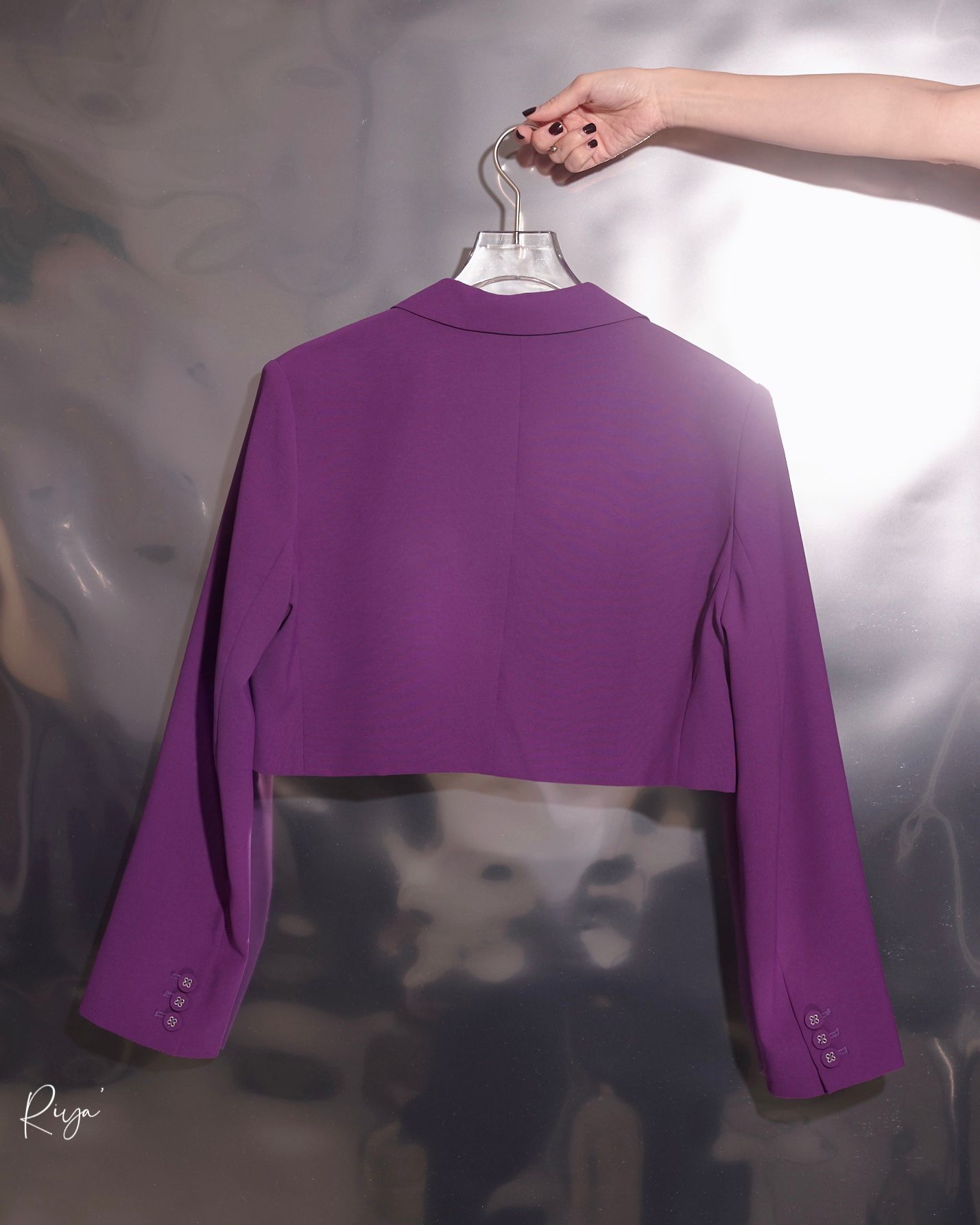 aalis RIYA super cropped blazer (Purple)