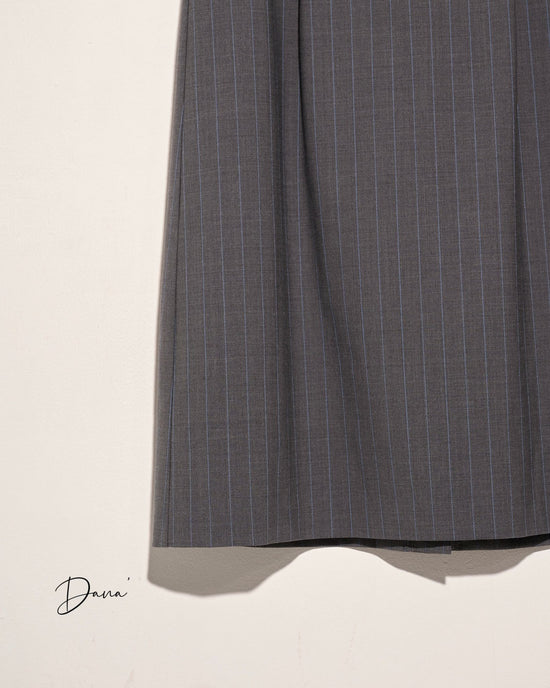 aalis DANA Zip front detail skirt (Grey stripe)