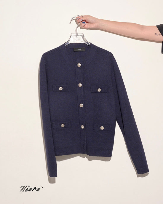 aalis NIARA 4 pockets roundneck cardigan (Navy)