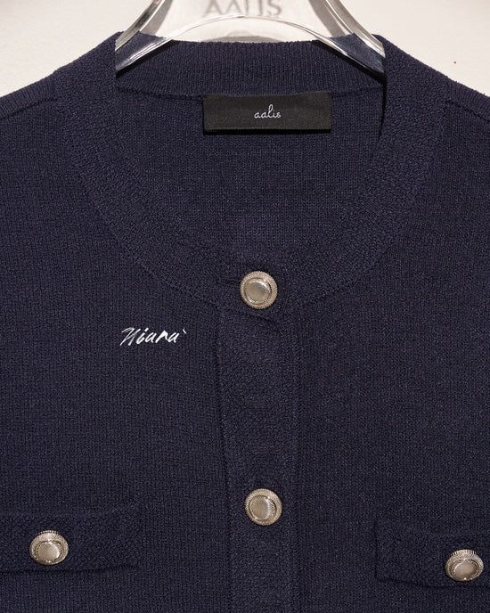 aalis NIARA 4 pockets roundneck cardigan (Navy)