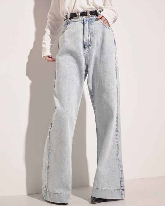 aalis KARIS high rise wide leg jeans (Blue denim)