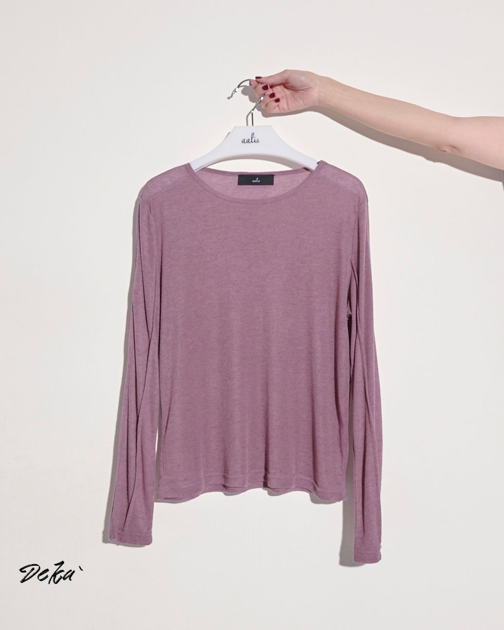 aalis DEKA soft piping L/S top (Mauve)