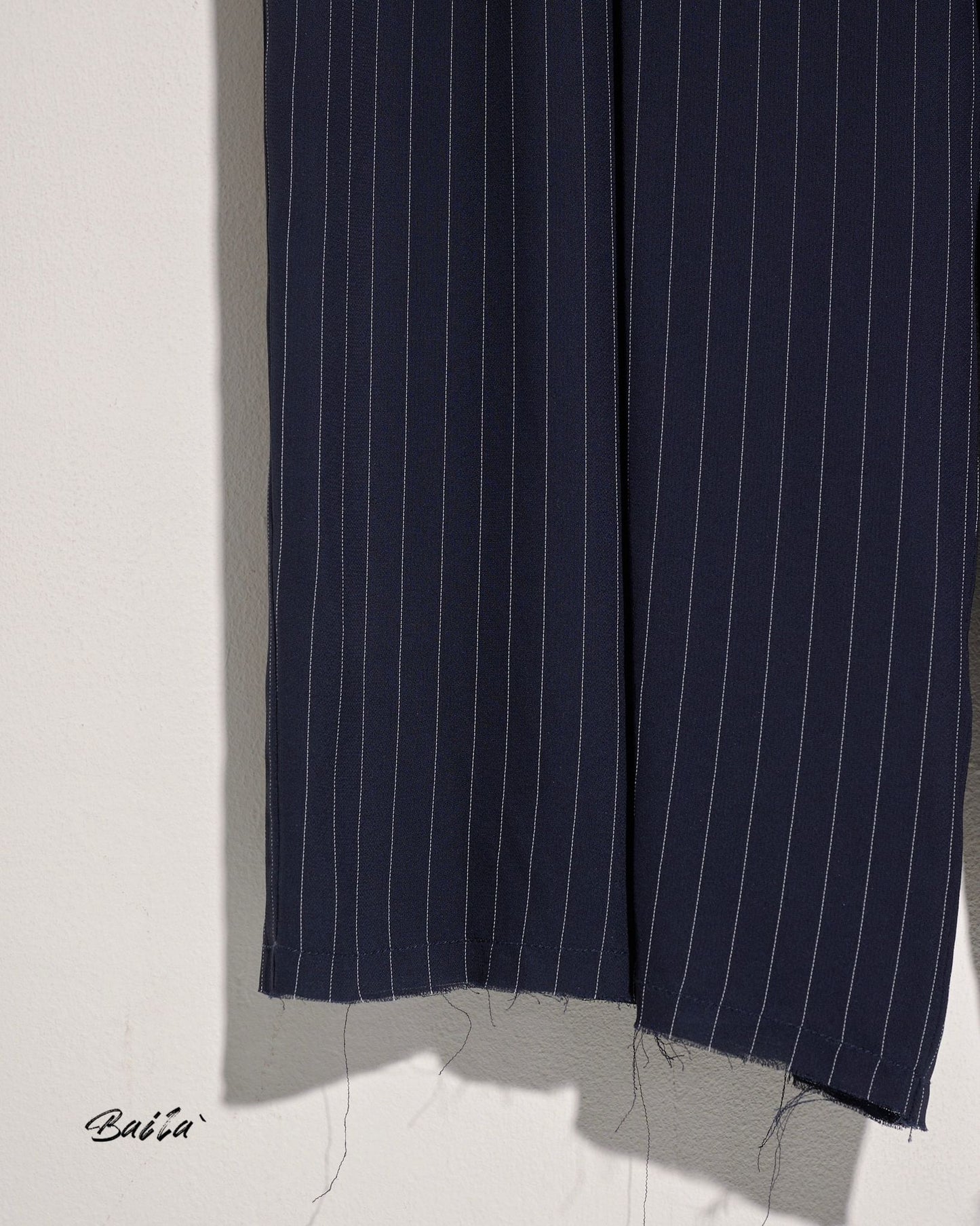 aalis BAILA comfort wide legs suiting pants (Navy white stripe)