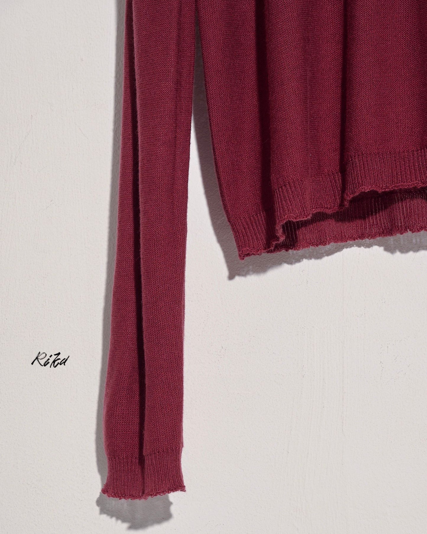 aalis RIKA raw edge knitted sweater (Dark red)