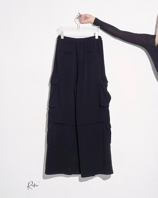 aalis RIKO 4 pockets wide legs pants (Black 2)