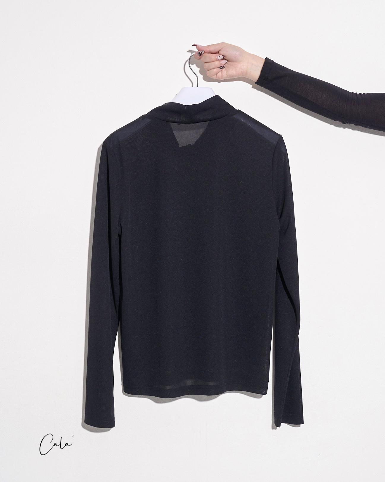 aalis CALA twisted knot on the front L/S top (Black 2)