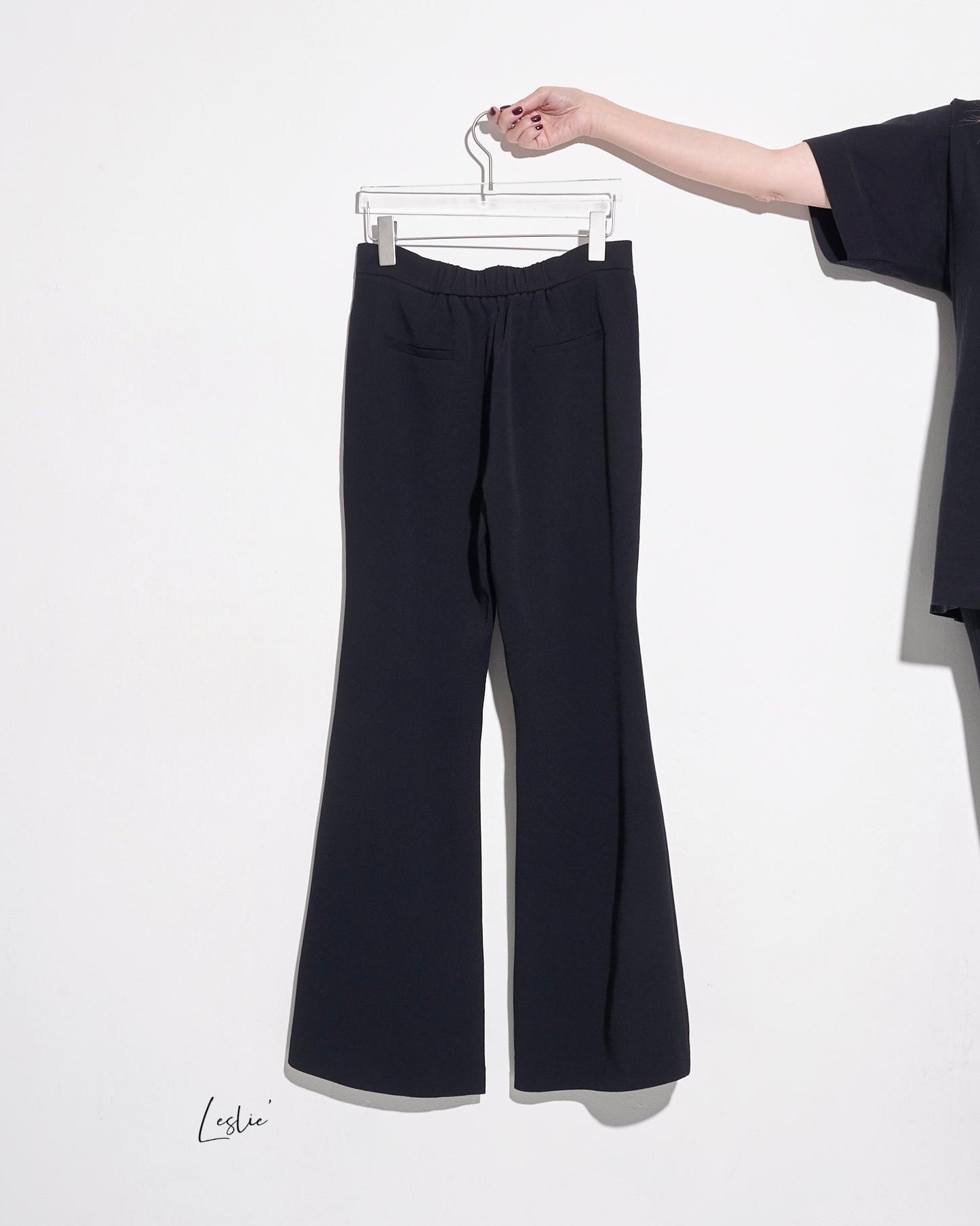 aalis LESLIE suiting flare pants (Black)