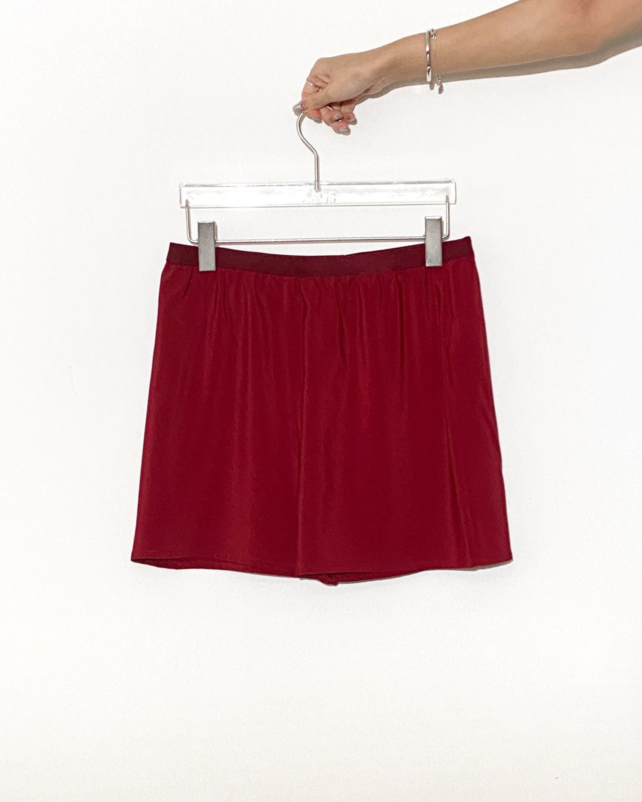 aalis RIN mesh skirt with lining shorts (Burgundy)
