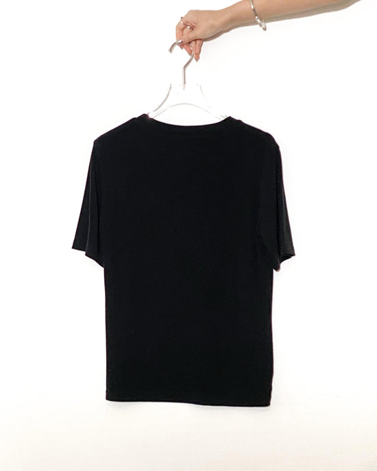 aalis HARU fitted s/s cotton top (Black)