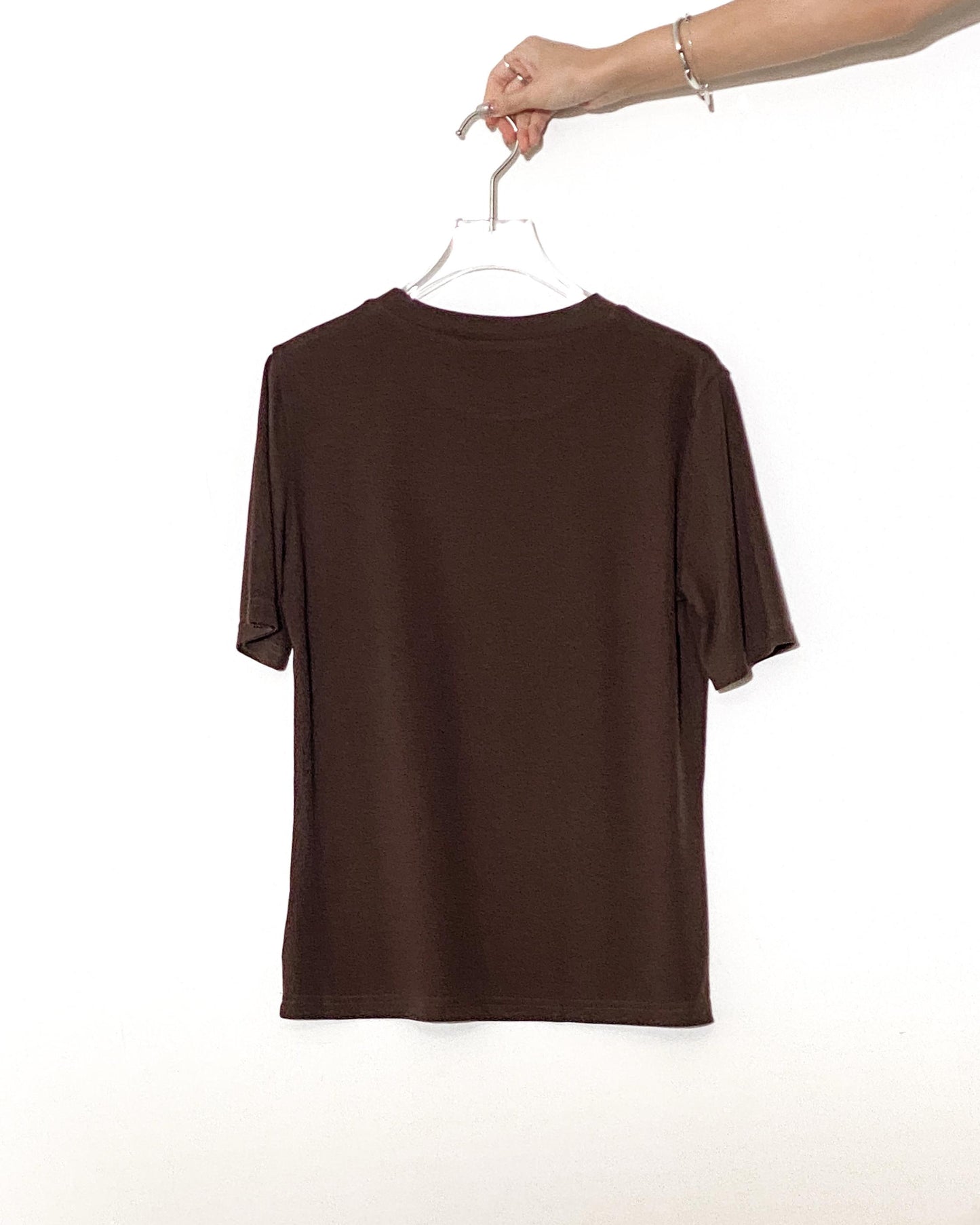 aalis HARU fitted s/s cotton top (Brown)