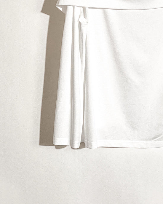 aalis RENI off shoulder knit cape top (White)