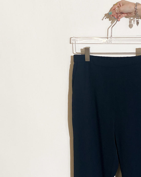 aalis HINI MESH mesh ruffle hem pants (Navy)