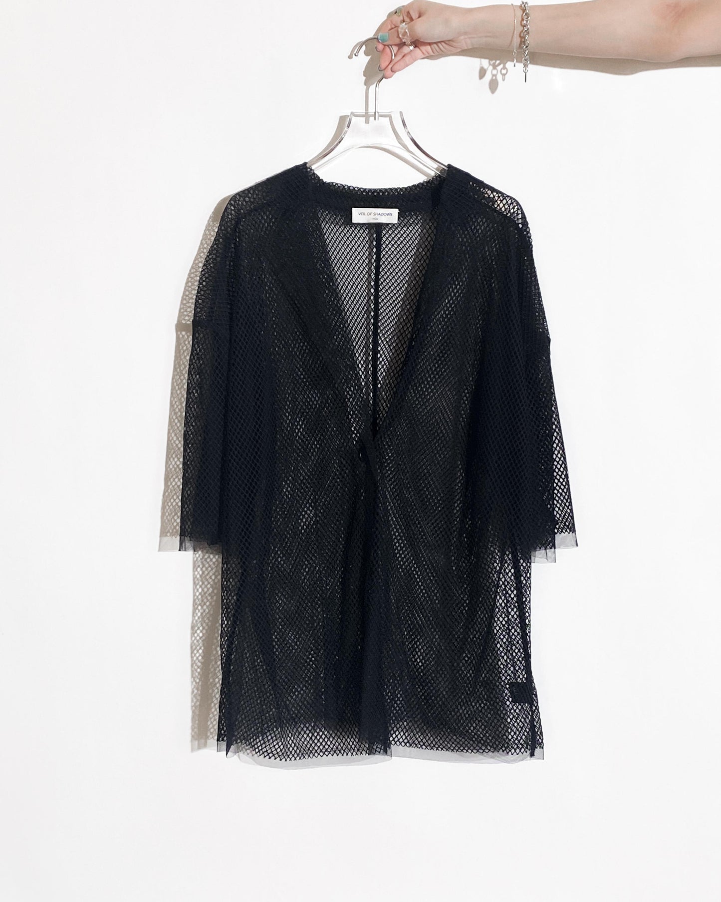 aalis BOYE SS26 fishnet mesh S/S blazer (Black)