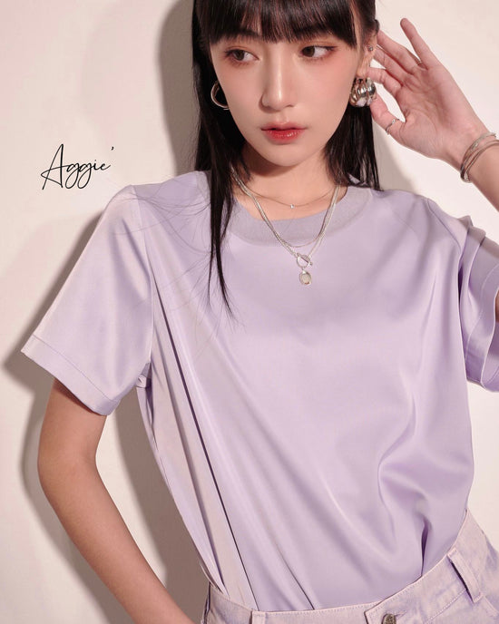 aalis AGGIE SS24 crew neck Tee (Lilac)