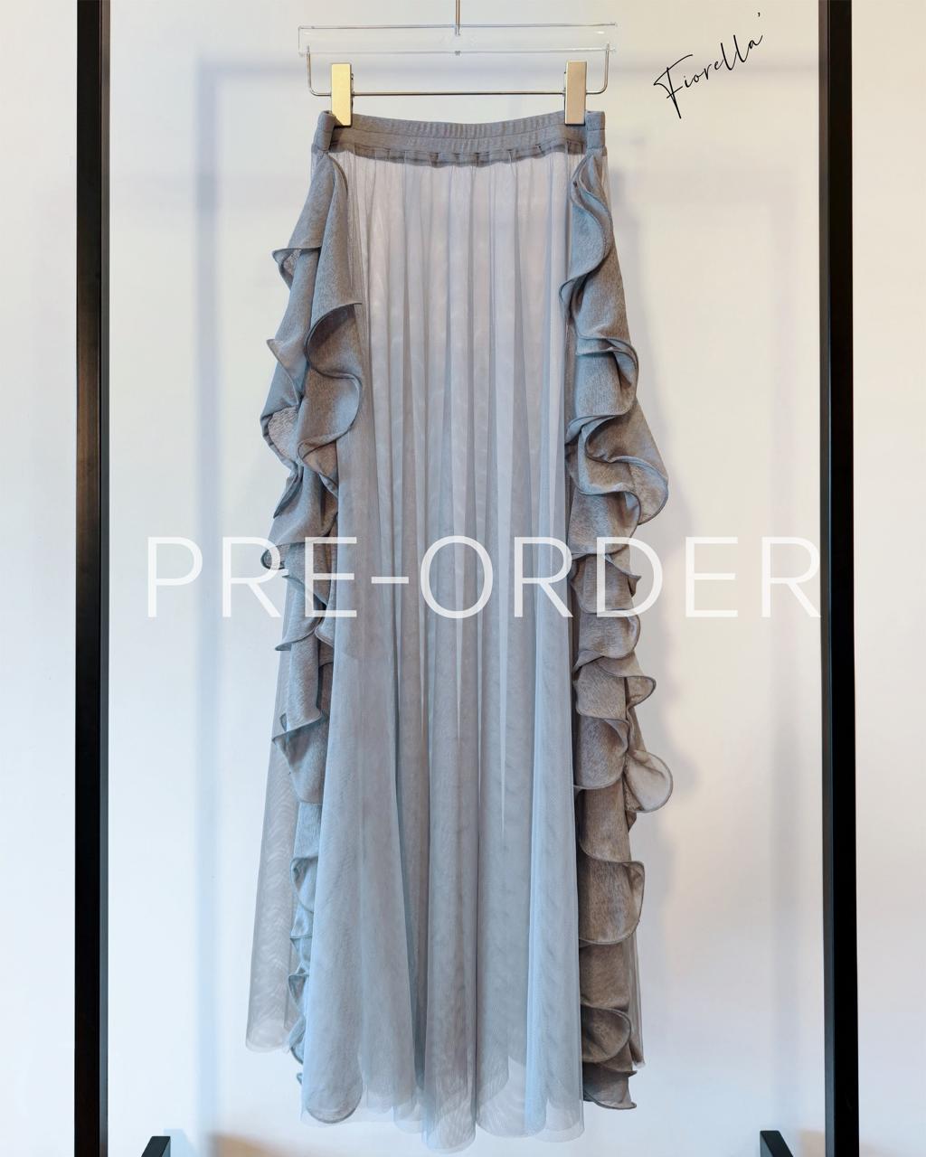 (Pre-order) aalis FIORELLA side ruffle skirt (Grey)