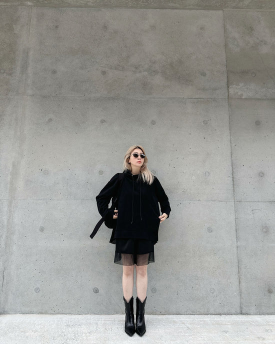 aalis SHYLA cut out shoulder tunic sweater dress (Black)