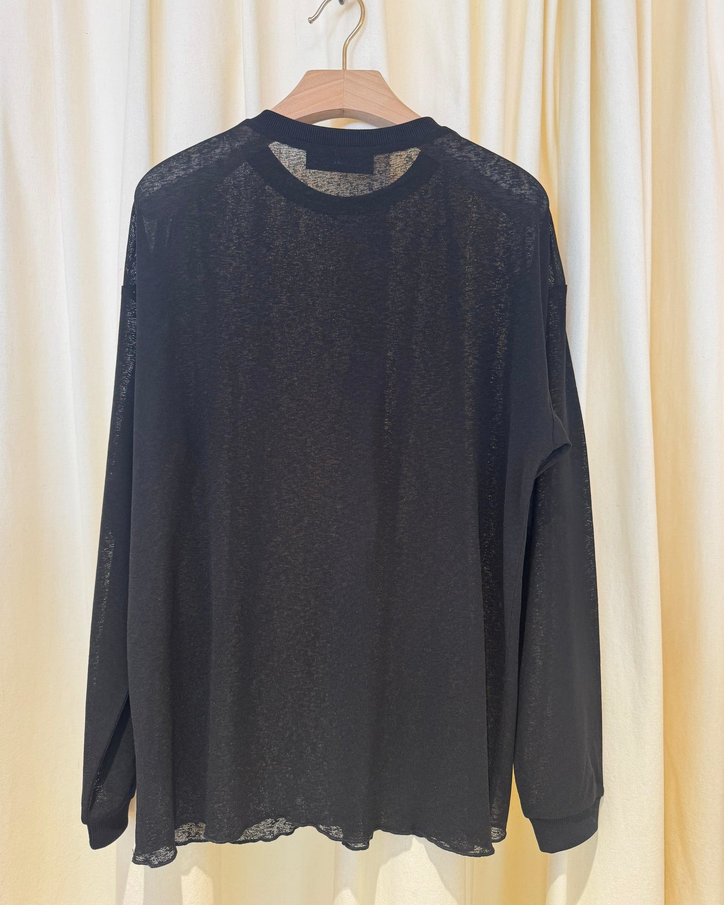 aalis HAKI drop shoulder burnout jersey top (Black)