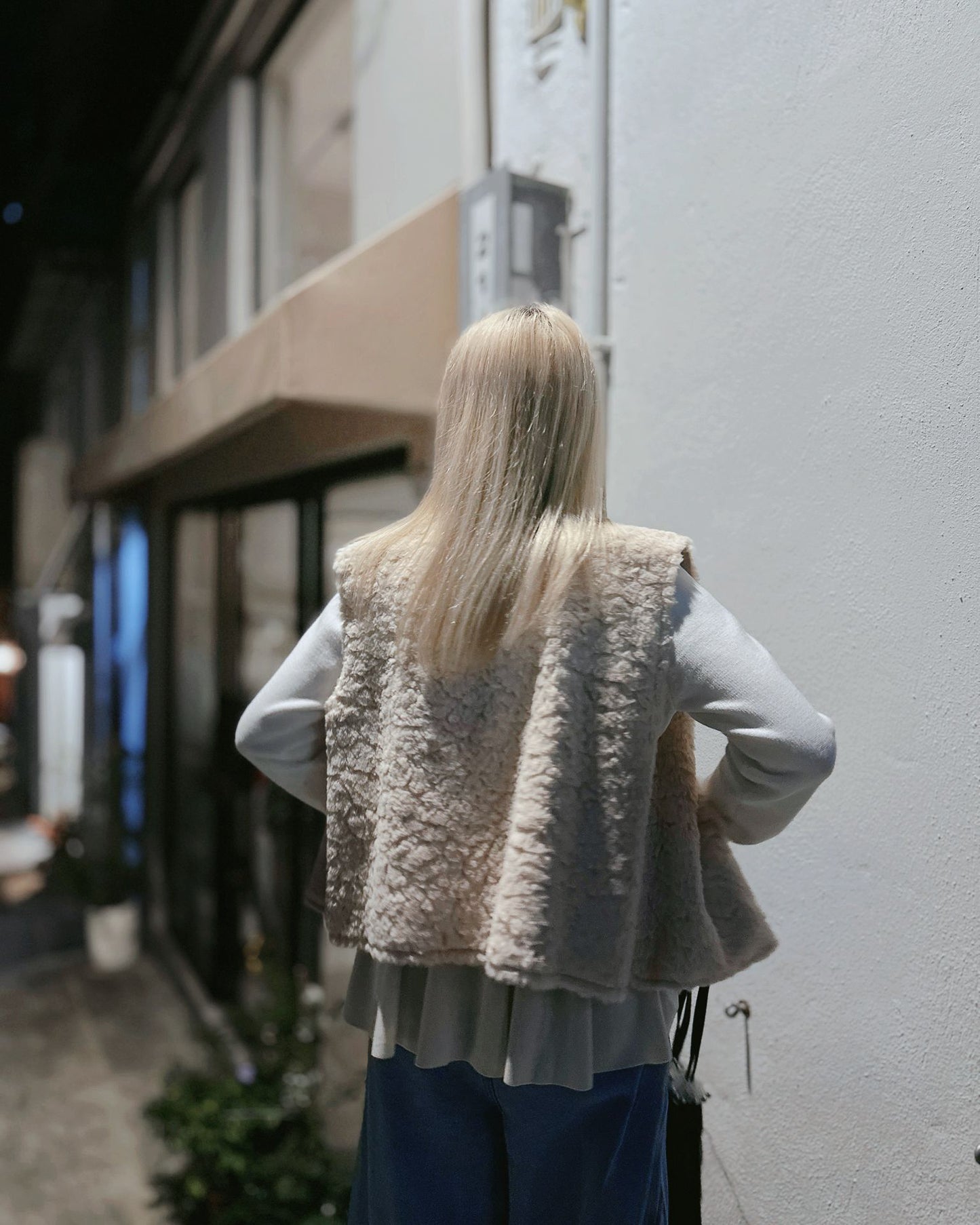 aalis KIMBER reversible faux fur vest (Light Beige)