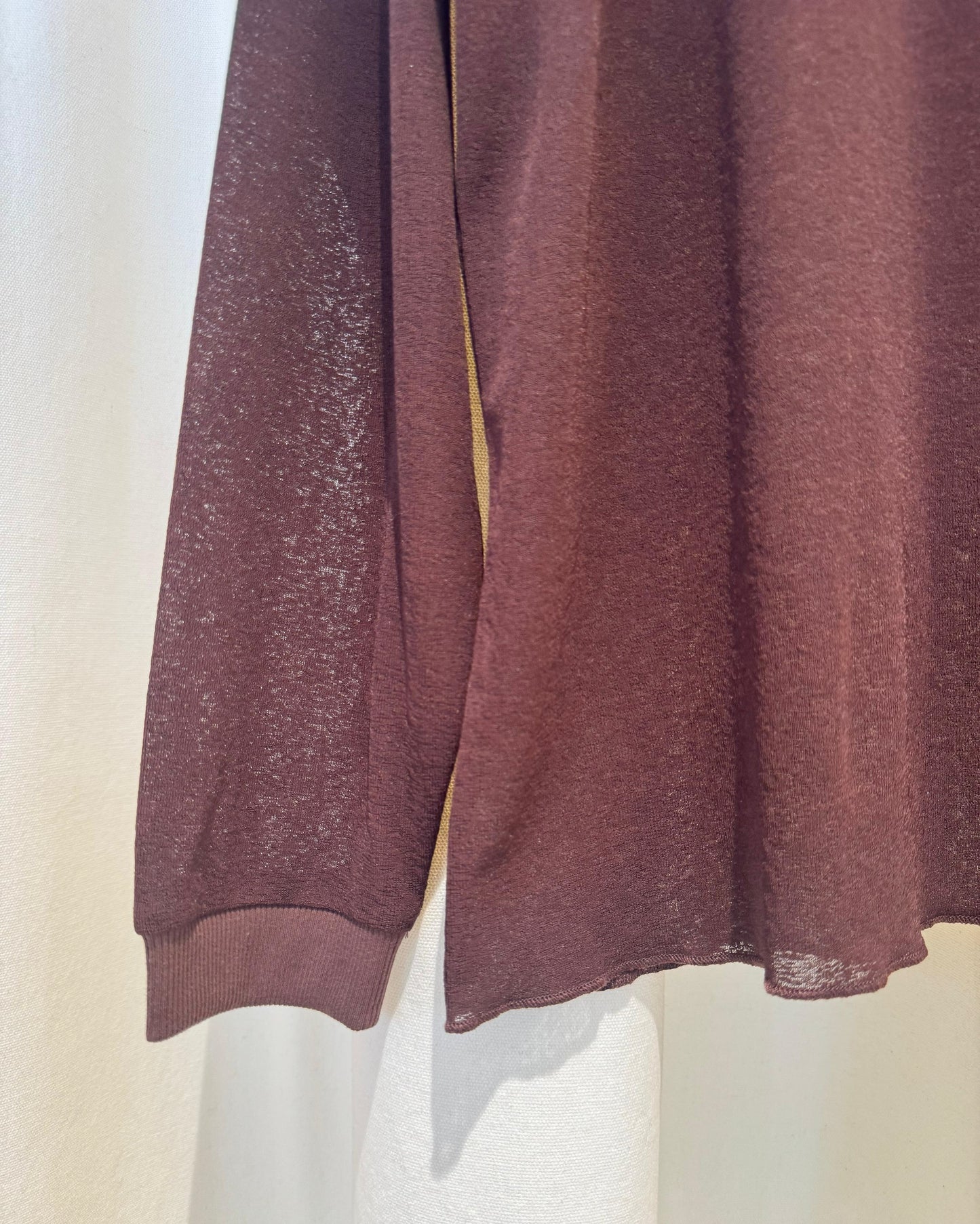 aalis HAKI drop shoulder burnout jersey top (Brown)