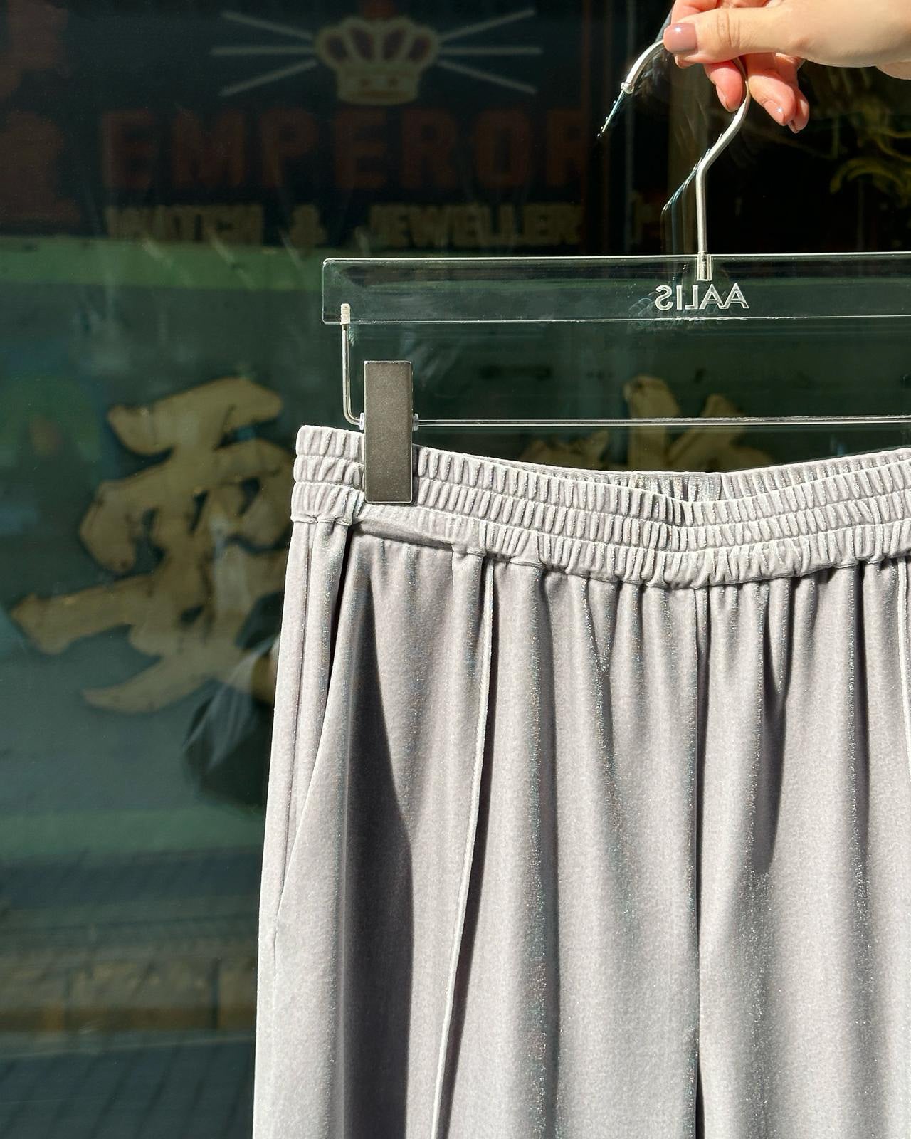 aalis IZZY velvet pants (Lt Grey)