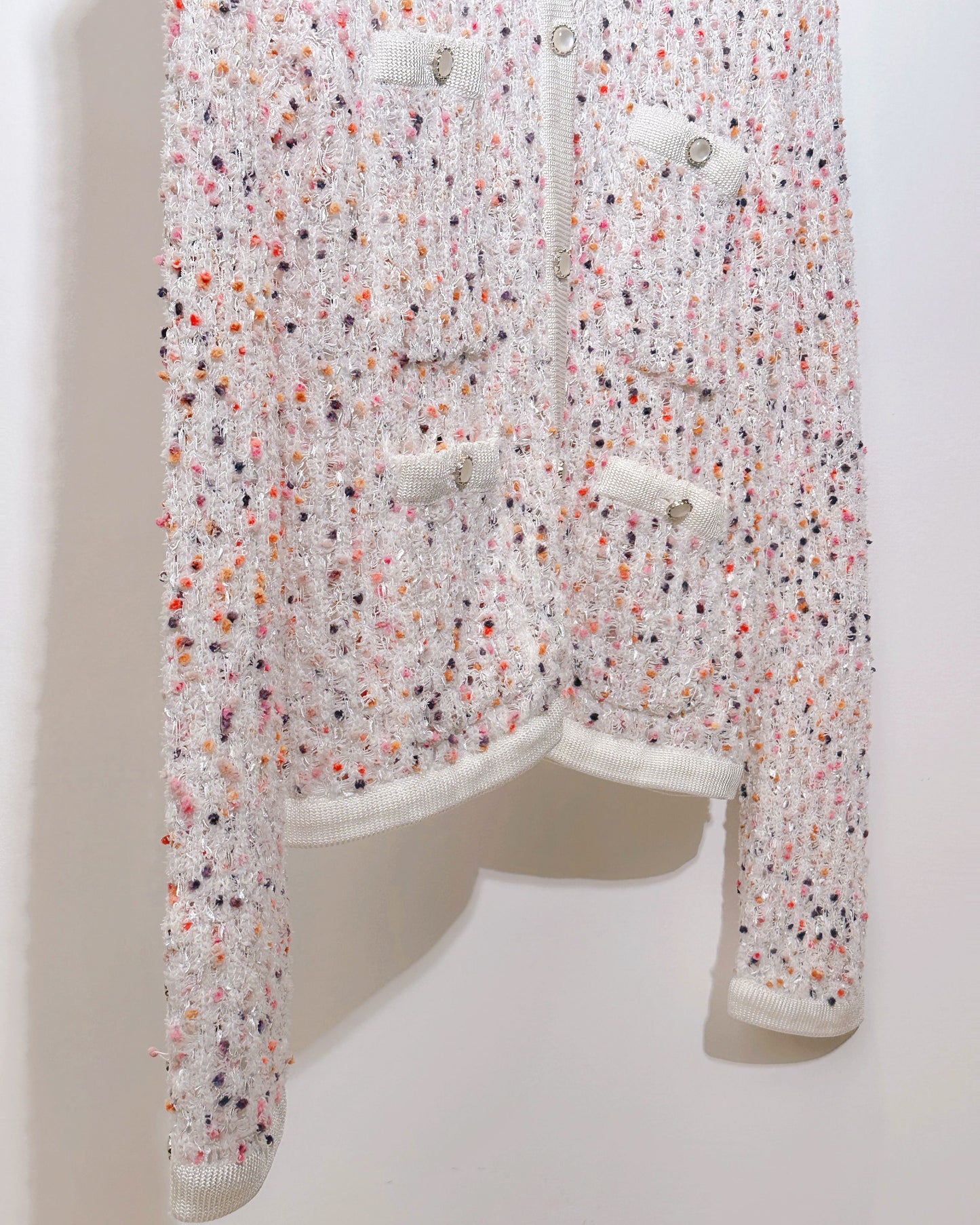 aalis FAYA FW25 - Mini Pom Pom knitted cardigan (Purple Mix)