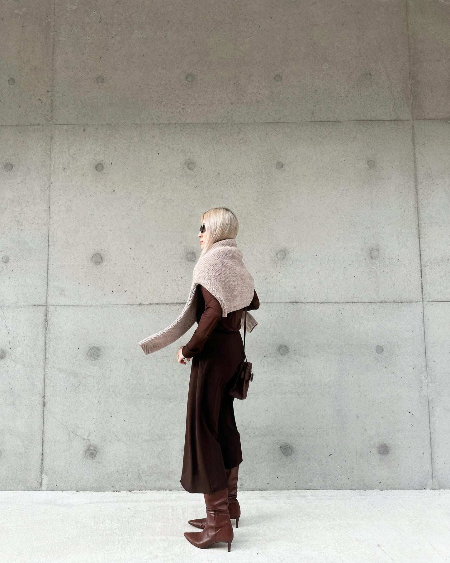 aalis LELA midiA-line skirt (Brown)