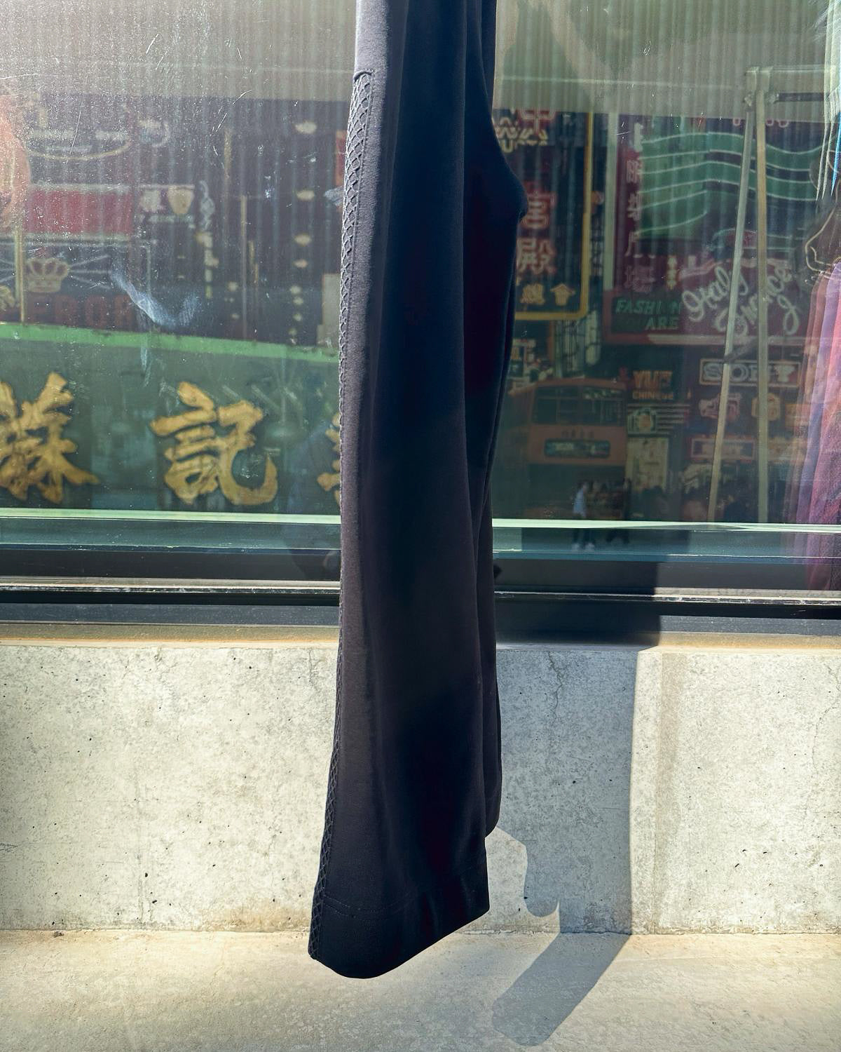 aalis REMY fishnet side panel track pants  (Black)