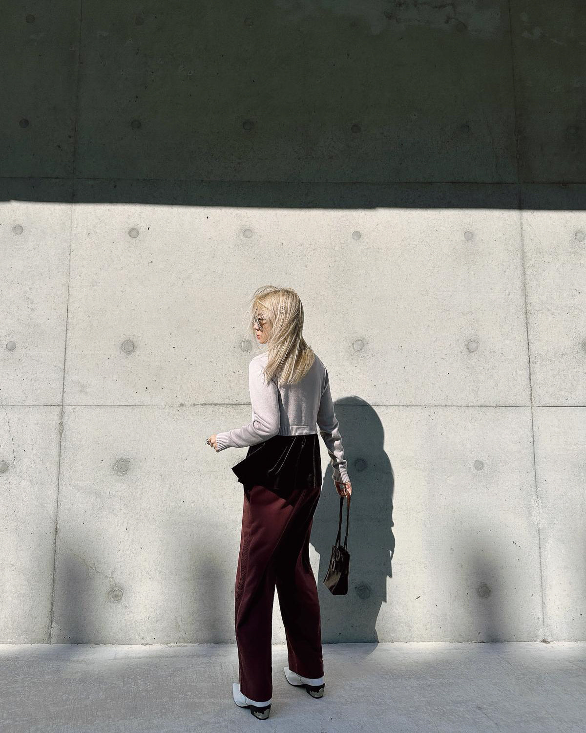 (Pre-order) aalis CHARLEE velvet panel V neck cardigan (Dusty Pink)