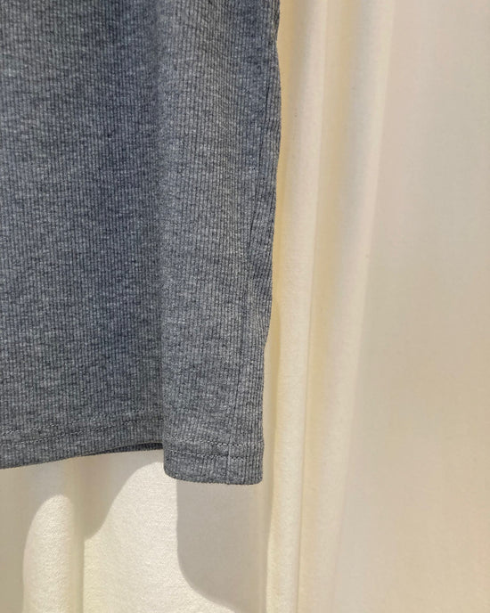 aalis MARITA FW25 square neck ribbed tank (Heather Grey)