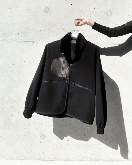 aalis ROMY leather detail 2-way jacket (Black)