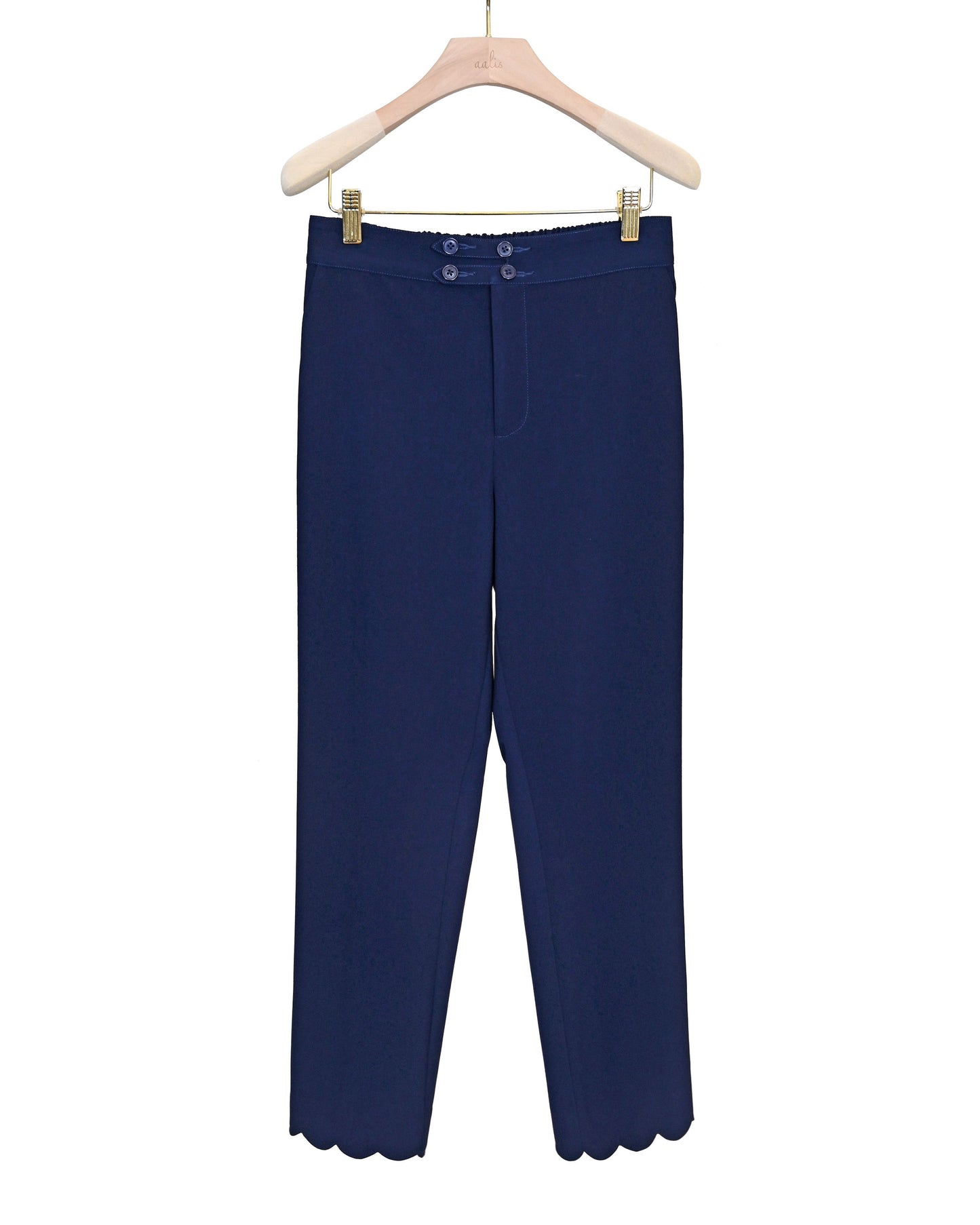 aalis KARA scallop edge pants (Navy)