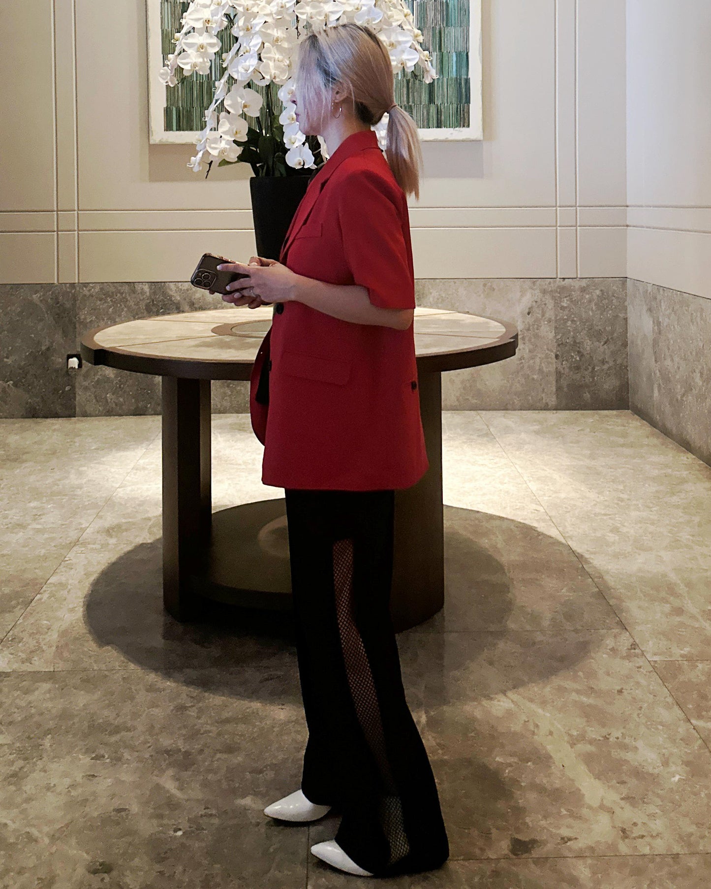 (Pre-order) aalis ADDI SS26 side netting panel straight legs pants (Black)