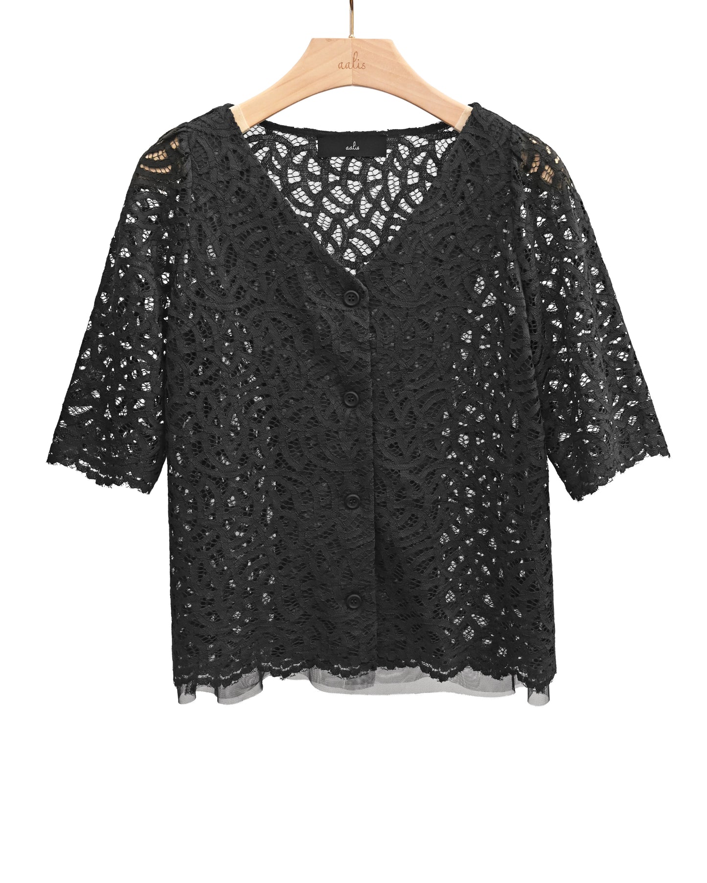 Load image into Gallery viewer, aalis ROSELYN Lace Cardigan (Charcoal)
