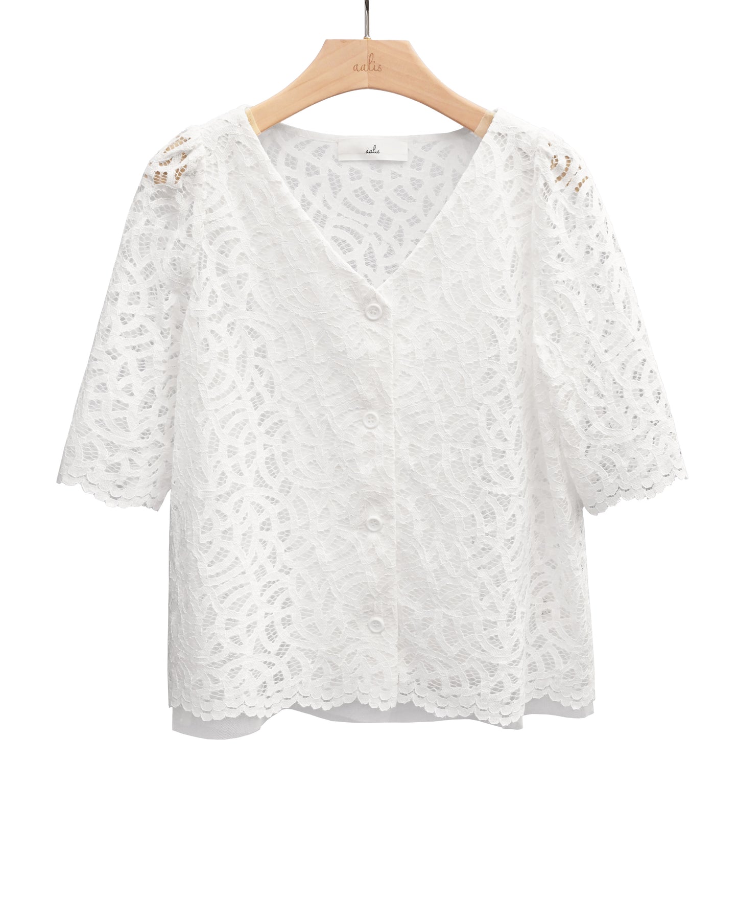 aalis ROSELYN Lace Cardigan (White)