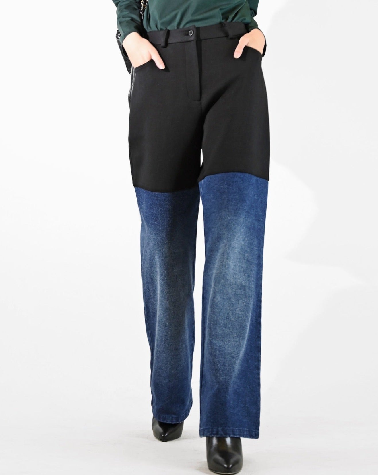 Load image into Gallery viewer, aalis VIHANI two toned denim jeans (Blue denim)
