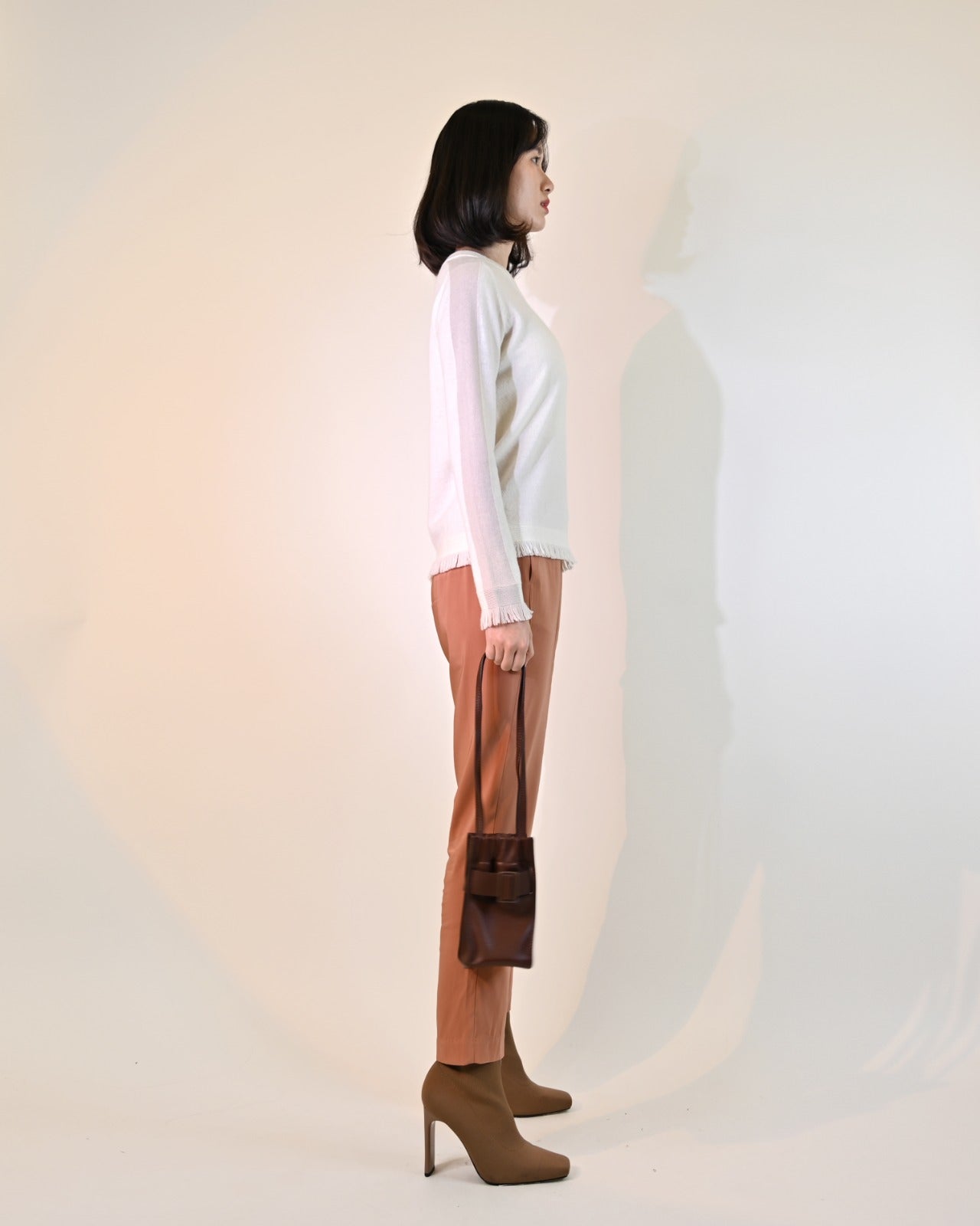 aalis BIAN cummerbund pants (Dark nude)