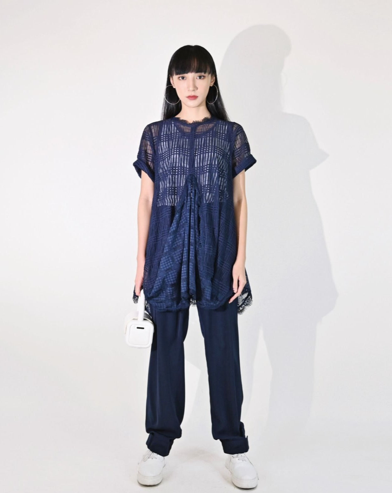 aalis CICI lace tunic tee dress (Navy)