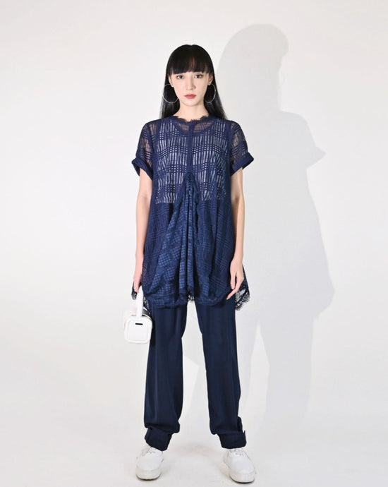 aalis CICI lace tunic tee dress (Navy)