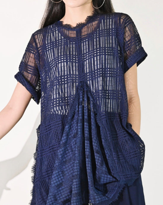 aalis CICI lace tunic tee dress (Navy)