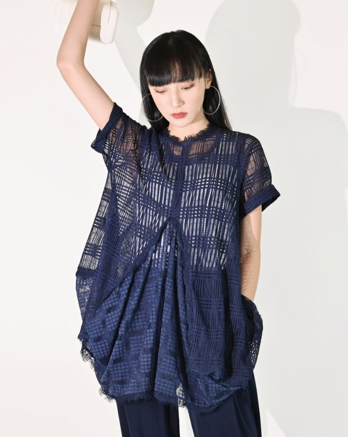 aalis CICI lace tunic tee dress (Navy)