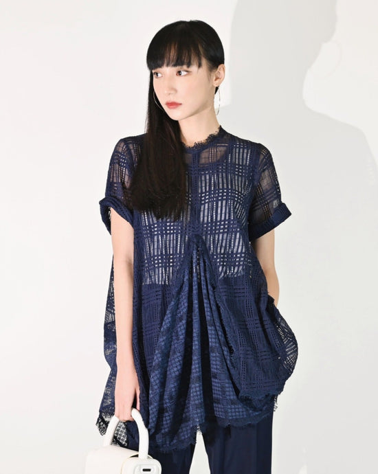 aalis CICI lace tunic tee dress (Navy)