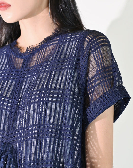 aalis CICI lace tunic tee dress (Navy)