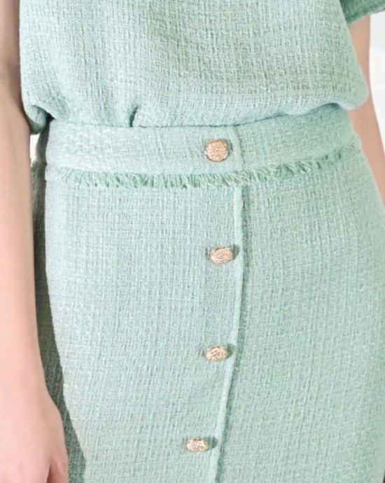 aalis KATELYN front split button skirt (Mint)